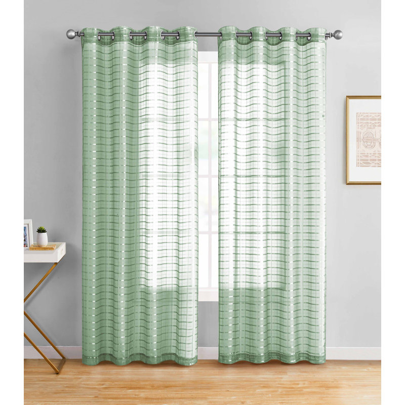 Bolich Sheer Curtain Pair, Sage