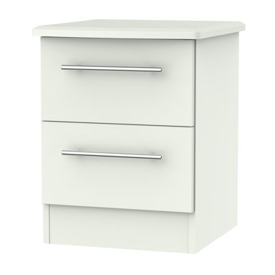 Fully Assembled Levine 2 Drawer Bedside Table