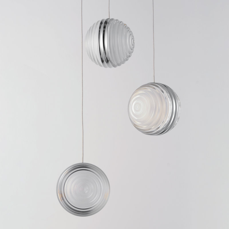 Aliese 3 - Light Polished Chrome LED Cluster Pendant