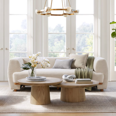 Skylar 79" Modern Upholstered Sofa with Wooden Base & Supportive Backrest