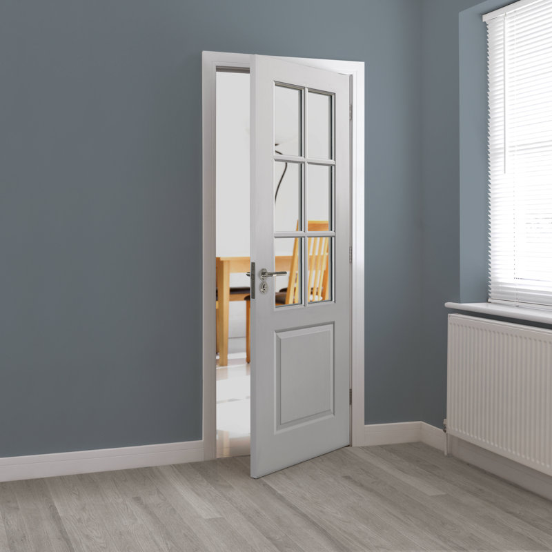 Faro Internal Door Primed, 198.1cm H x 76.2cm W x 3.5cm D