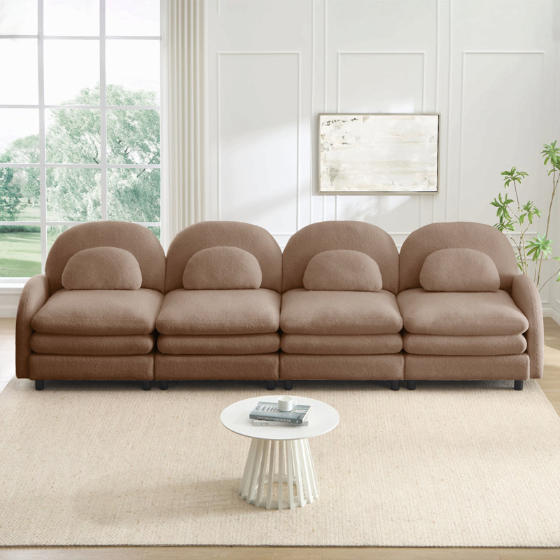 Canapé 4 places Teddy, 129.1" W, Camel Teddy