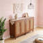 Buffet 59 po en rotin brun foncé et bois jaune-1716239841