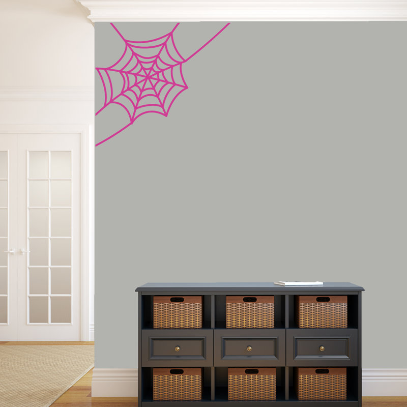 Décalcomanie murale en coin pour araignée, Rose vif