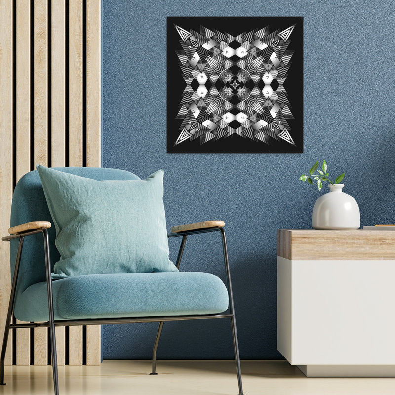 Contemporary Art Bold Geometric Modern Art, 18" H x 18" W