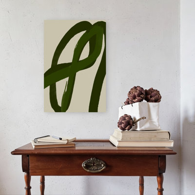 Verdant Curves Abstract Contemporary Minimalist Wall Art Print