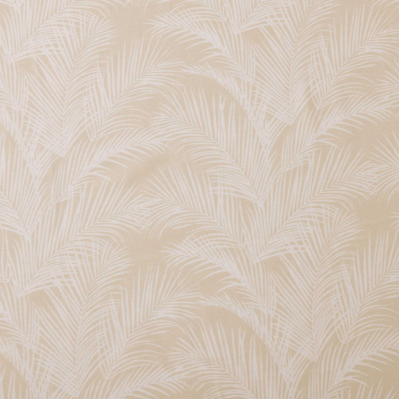 Tommy Bahama La Vida Stripe Cotton Sheet Set, King Sheet Set with 2 Pillowcases, Beige Palm Leaf