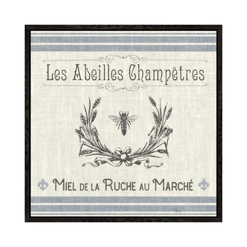 French Farmhouse III - Print on Canvas, Black Framed, 93.98 cm H x 93.98 cm W