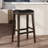 Weathered Gray 30" Bar Saddle Stool With Black Leather Seat - Offers A Comfortable And Stylish Seating Experience For Your Stool, Frame, Seat, Solid Hardwood Build, Elevates Decor-198466592-198466596-198466584