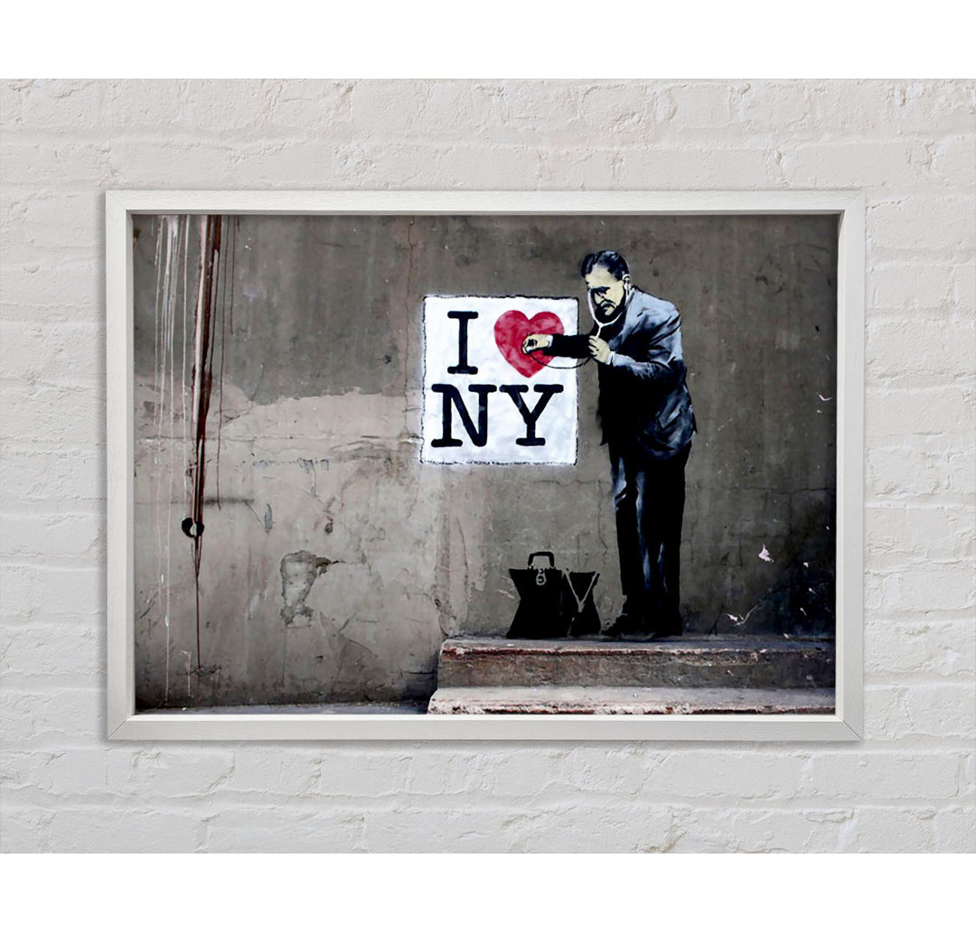 Heart Beat Of New York - Einzelner Bilderrahmen Kunstdrucke auf Leinwand