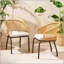 ARIAS CHAIR: siège d'extérieur en rotin Boho avec conception durable et coussins résistants à l'eau pour la terrasse ou la cour