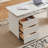 63" Modern Reversible Executive Desk with Sintered Stone Top, Fluted Pedestal and 3 Drawers-1898936034