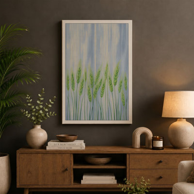 Weathered Wheat Rustic - Wrapped Canvas