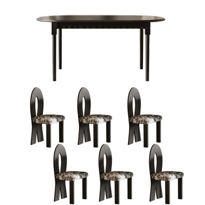 French retro solid wood dining table sets.