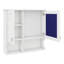 Armoire à pharmacie murale à miroir de 30 pouces avec tablettes ouvertes et mécanisme de porte réglable-1102071569