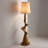 Beige + Burlywood Fabric + Resin Free form Floor Lamps
