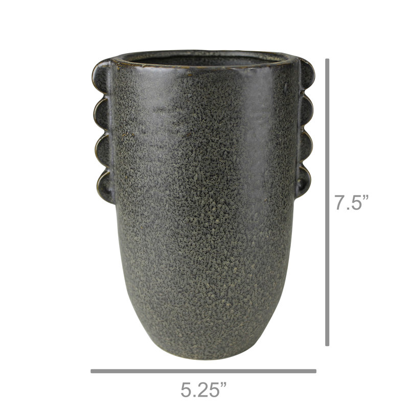Vase Joren avec détails latéraux, noir