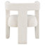 Chaise d'appoint sculptée moderne avec revêtement capitonné