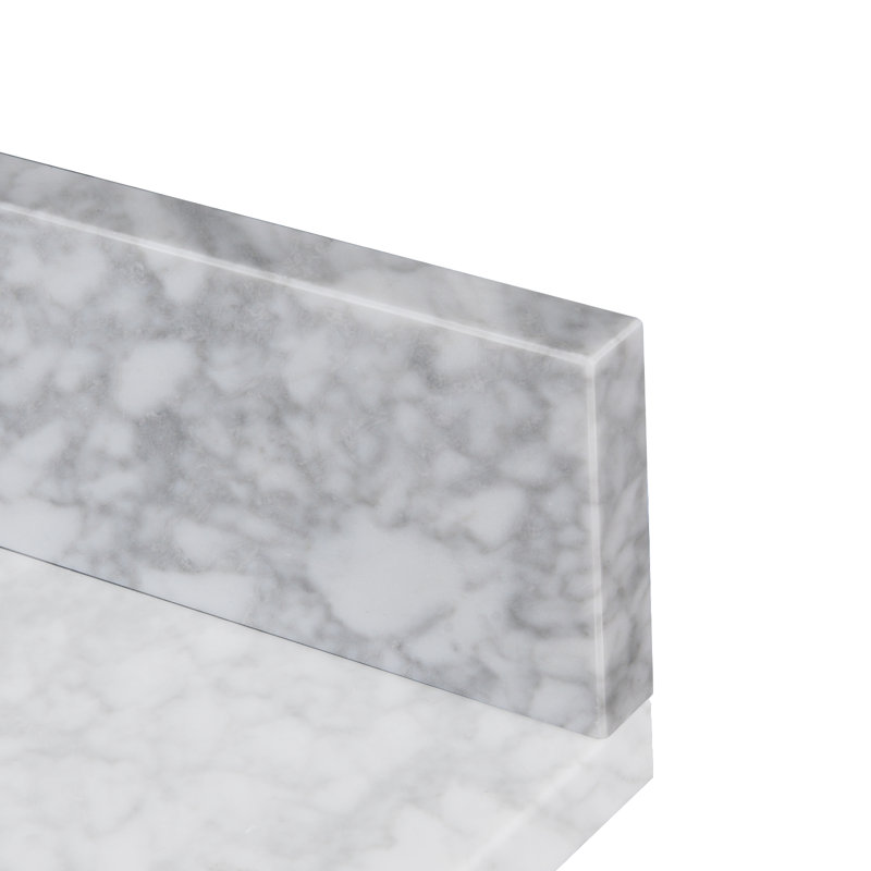 21" x 4" Carrara Marble Side Splash