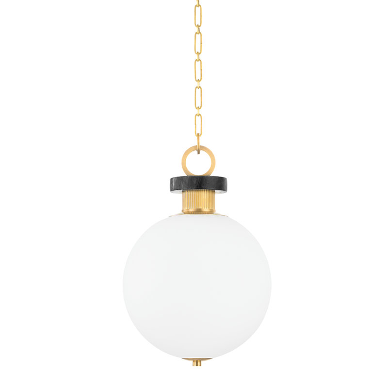 Haru 1 Light Pendant, Vintage Brass