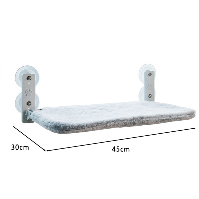 Coussin amovible pour lit pour chat 30X52cm, H 6,89 po x l 17,72 po x P 11,81 po, Gris