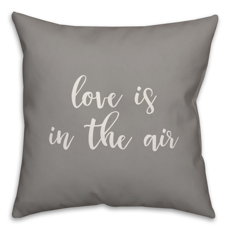  Coussin "Love is in the air", Gris, Coussin et housse de coussin