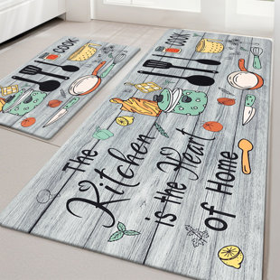 Duwaine Anti-Fatigue Non-Skid Waterproof Kitchen Mat (Set of 2)
