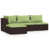 Coussin vert / cadre brun est en rupture de stock