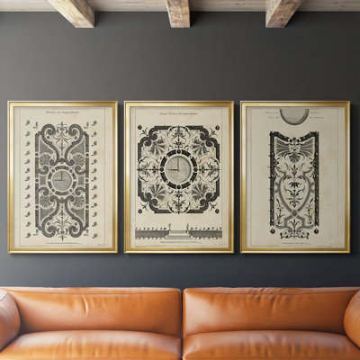 Garden Parterre VII - Toile tendue avec châssis sur mesure - 3 pièces