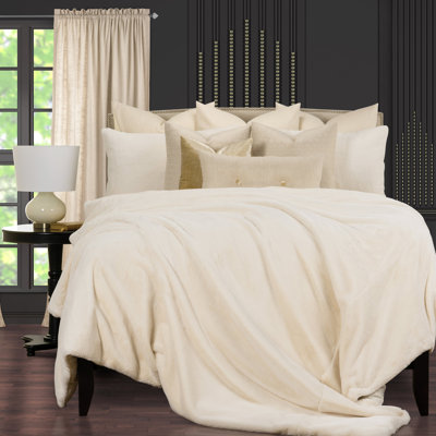 Such A Beauty Faux Fur Cream Duvet Cover & Insert Set