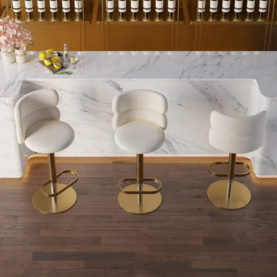 Height Adjustable Swivel Bar Stool