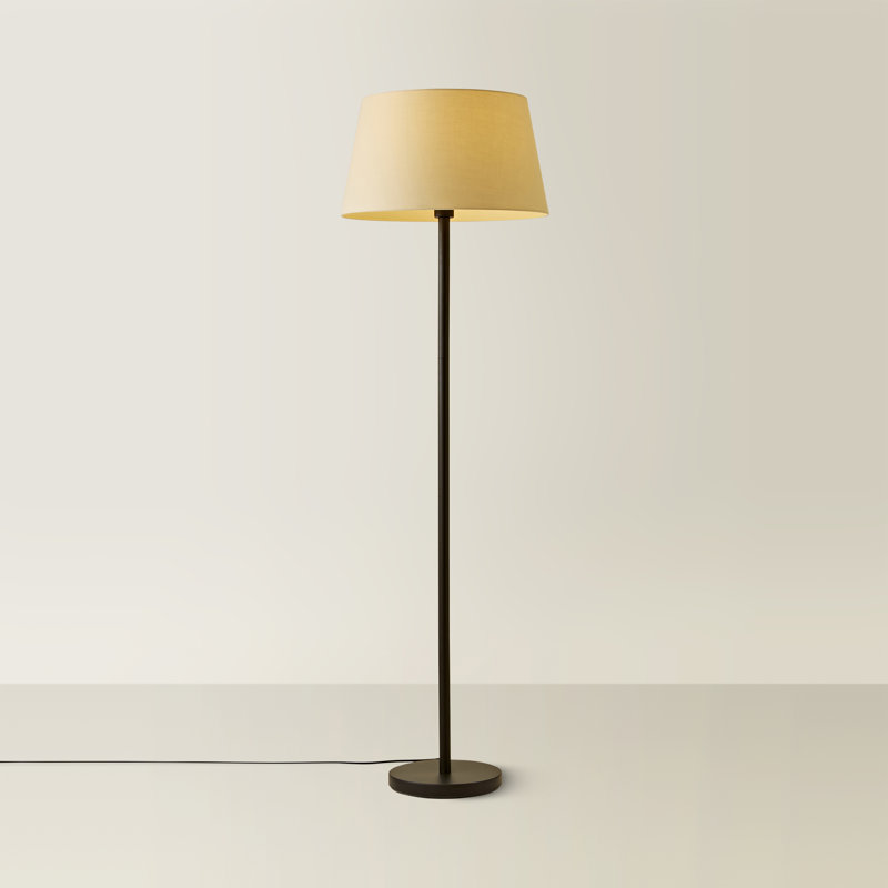 Bekbele 158cm Traditional Floor Lamp, Beige, No, Black