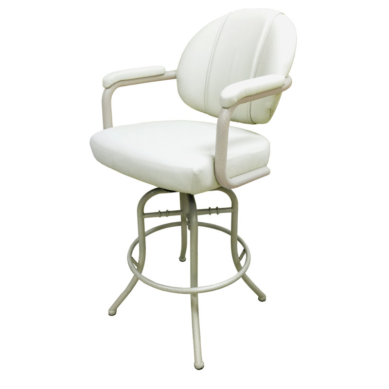 Tabouret de bar et de comptoir pivotant Zyair, Beige, Beige, Tabouret de comptoir (assise de 26 po de hauteur)