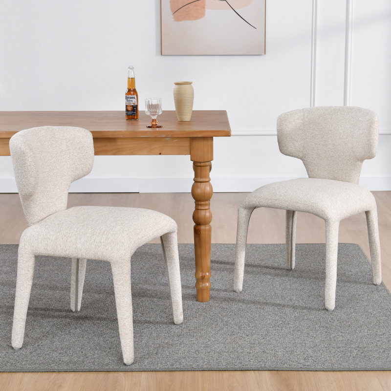Chaise d'appoint moderne rembourrée en tissu, Gruau