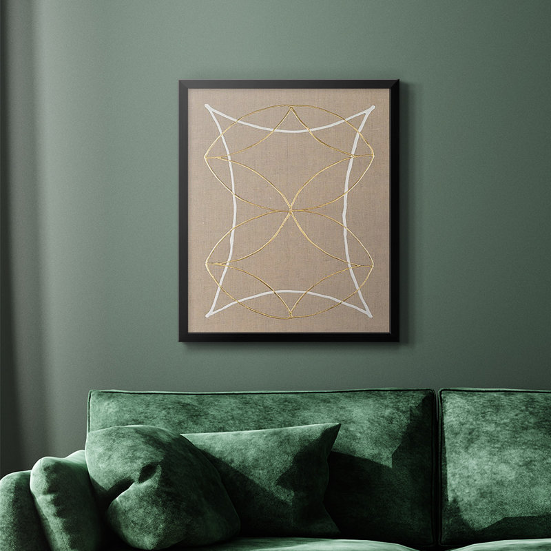 Hyperbola I, toile encadrée de qualité supérieure - prête à être accrochée, Noir, H 24 po x l 20 po