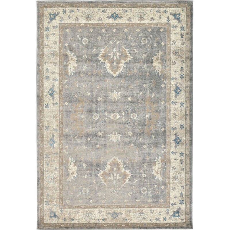 Linz Floral Indoor Rug, Rectangle 4' x 6'
