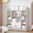 Modern Cube Bookshelf, Bookcase With With 11 Cubbies And 2 Cabinets, Freestanding Book Storage Shelves For Bedroom, Playroom, Hallway-2080751502