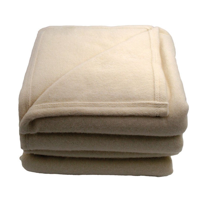 Gustave Washable Soft French Wool Blanket, Blue, Queen