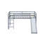 Lit simple mezzanine bas avec glissade, échelle, barrières de sécurité, lit mezzanine simple en bois d'hévéa-2128731477