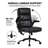 Ergonomic Executive Chair with Flip-up Armrests and Inflatable Lumbar Support-129756724