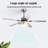 52 Inch Ceiling Fans With Lights, Led Fan Light With Remote Control