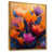 Toile avec cadre flottant or