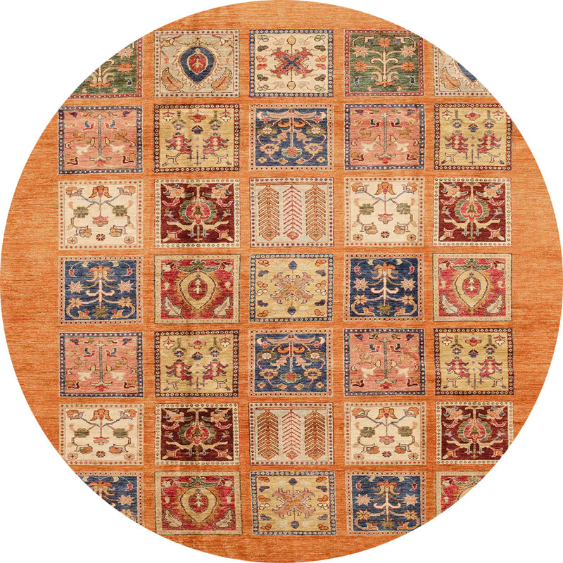 Tapis abstrait moderne 3719, Rond 6 pi