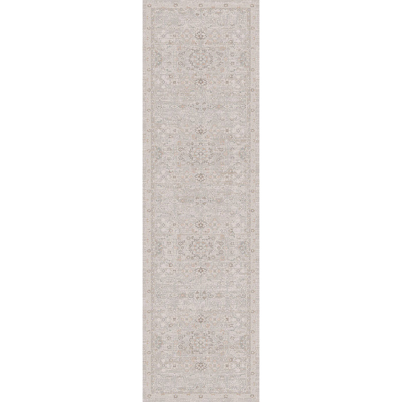 IRVING 2X7.5 15556-918 LT GRIS / BEIGE, Tapis de couloir 2 pi x 7 pi 5 po