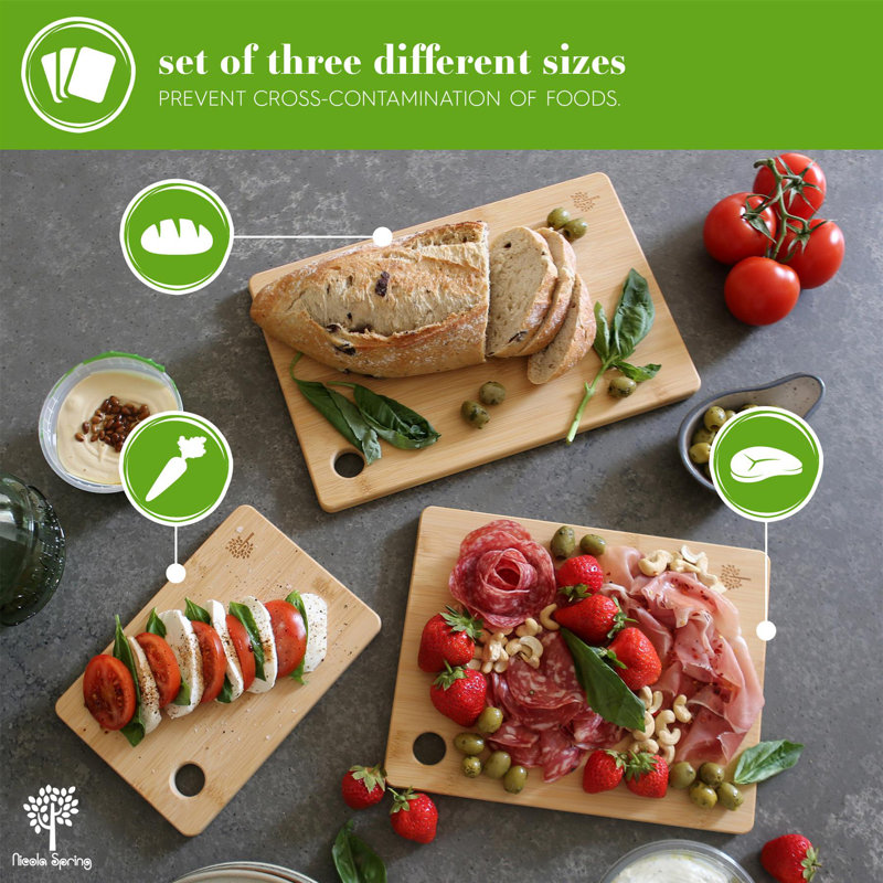 Nicola Spring Bamboo Chopping Board Set