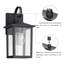 Lanterne murale d'extérieur en verre trempé 1 lumière H 12,5 po avec ampoule ETL avec crépuscule à l'aube-329087053