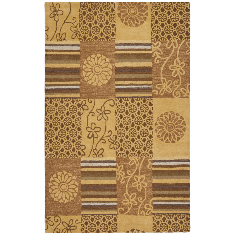 Soho Hand Tufted Wool & Viscose Pile Abstract Rug, Rectangle 5' x 8'