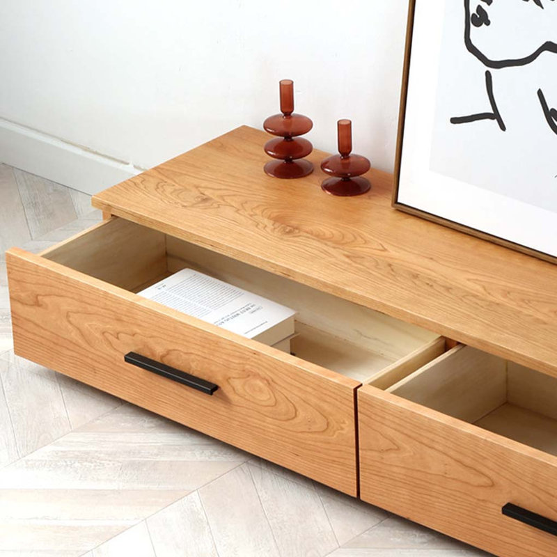 Minimalist 3-Drawer Solid Wood TV Stand