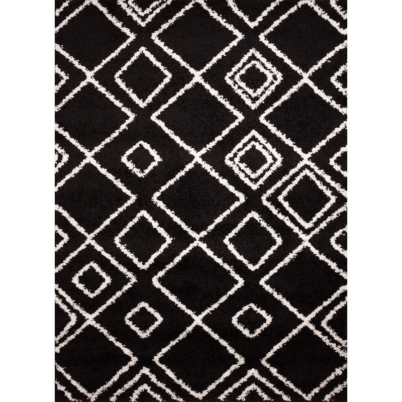 Tapis noir à motifs géométriques, Rectangle de 2 pi x 3 pi