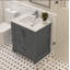 Maya Meuble-lavabo de salle de bain sans comptoir en bleu marine assemblé-124969093